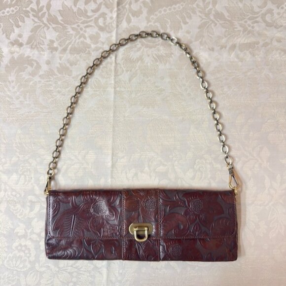 Nine West Tooled Leather Clutch / Shoulder Bag – 2-Way Style - Picture 1 of 13